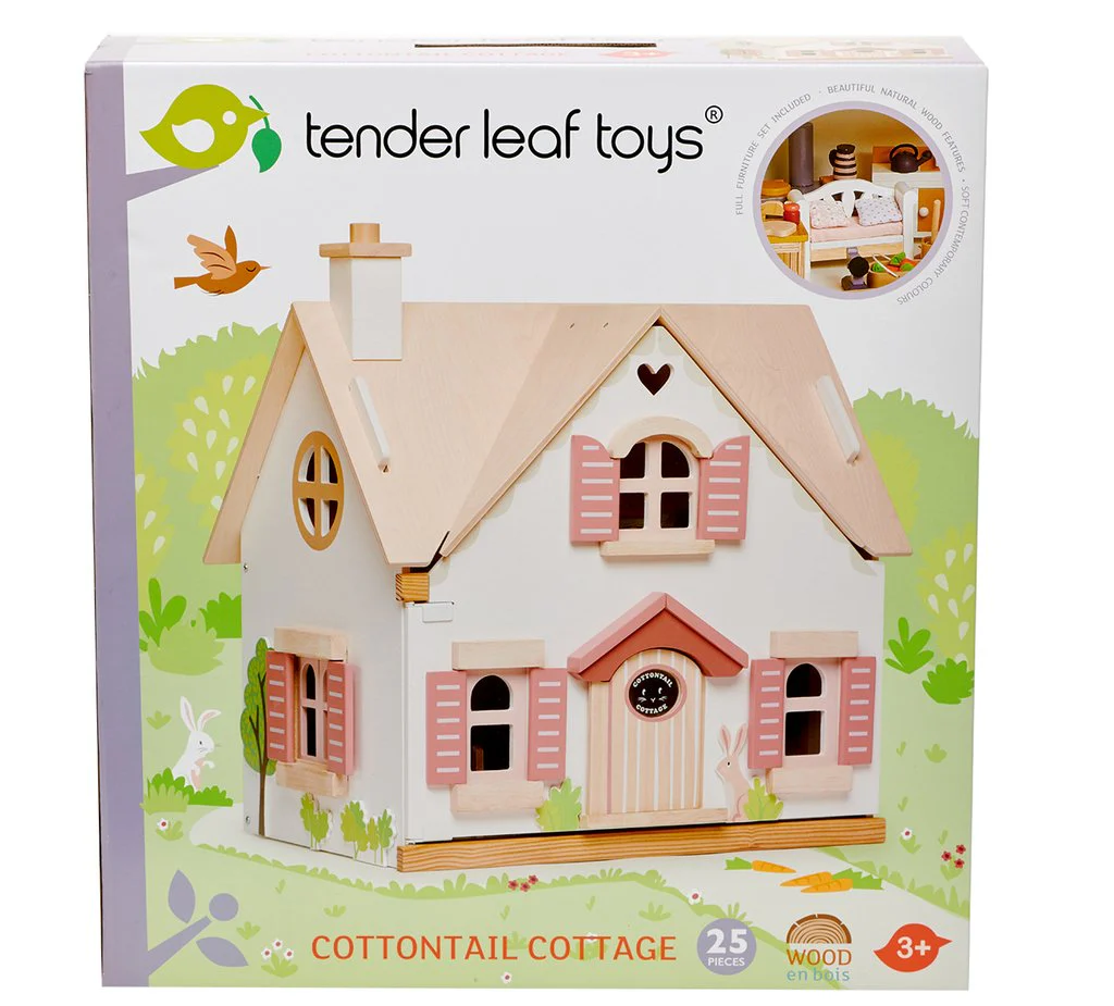 Cottontail Cottage Wooden Dolls House & Furniture - Image 4