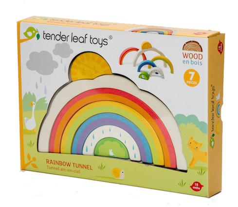 Rainbow Tunnel Stacker Wooden Toy - Image 4