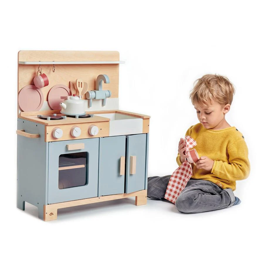 Retro Wooden Toy Home Kitchen - Image 5