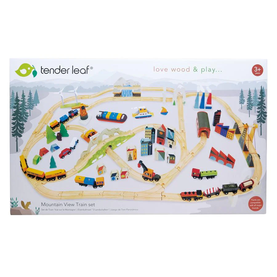 Wooden Mountain View Train Set - Image 10